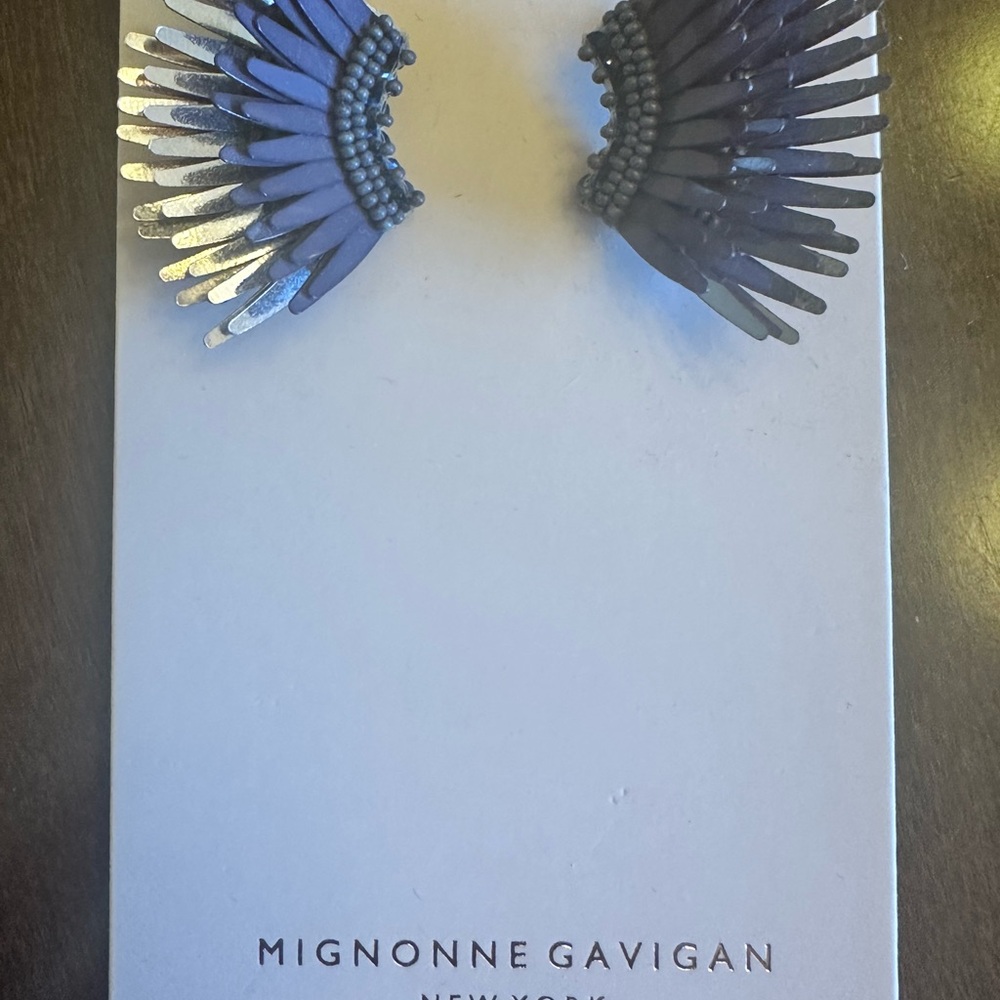 NWOT Mignonne Gavigan warm metallic gray mini Madeline Earrings